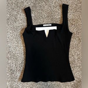 Reformation Jeans - black knit tank top - small